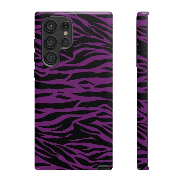 Purple Black Tiger print tough phone case - Image 21