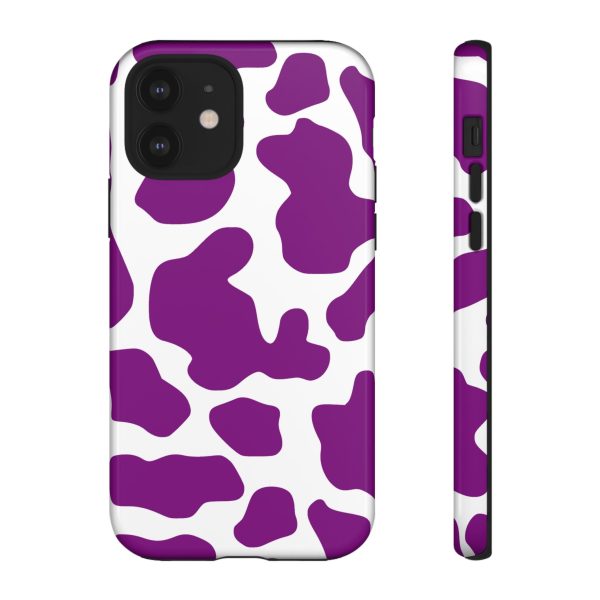 Purple Cow print phone Case iPhone Samsung Google - Image 5