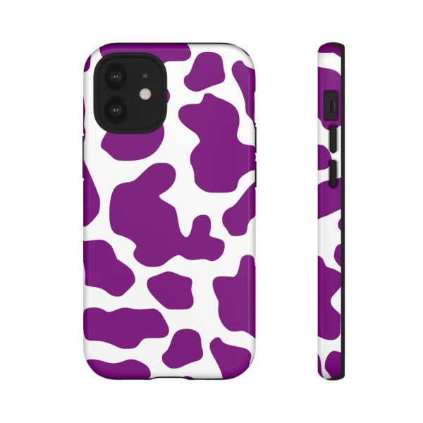 Purple Cow print phone Case iPhone Samsung Google - Image 4