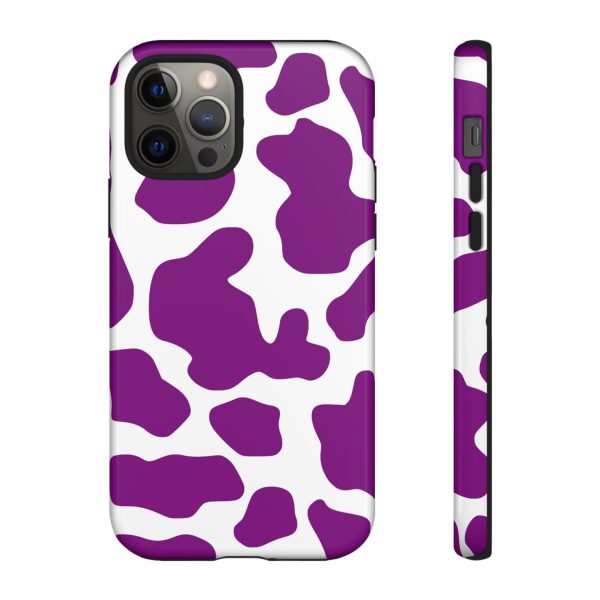 Purple Cow print phone Case iPhone Samsung Google - Image 6