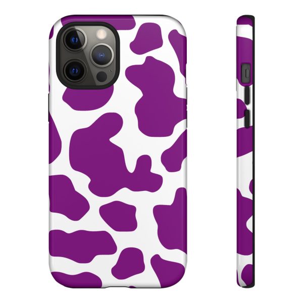 Purple Cow print phone Case iPhone Samsung Google - Image 7