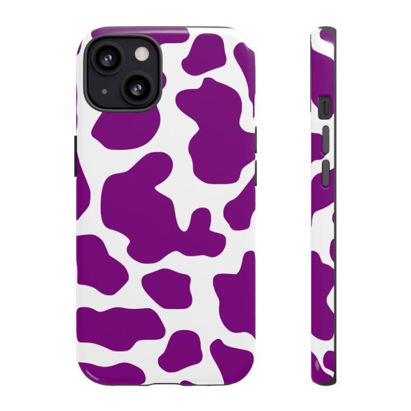 Purple Cow print phone Case iPhone Samsung Google - Image 8