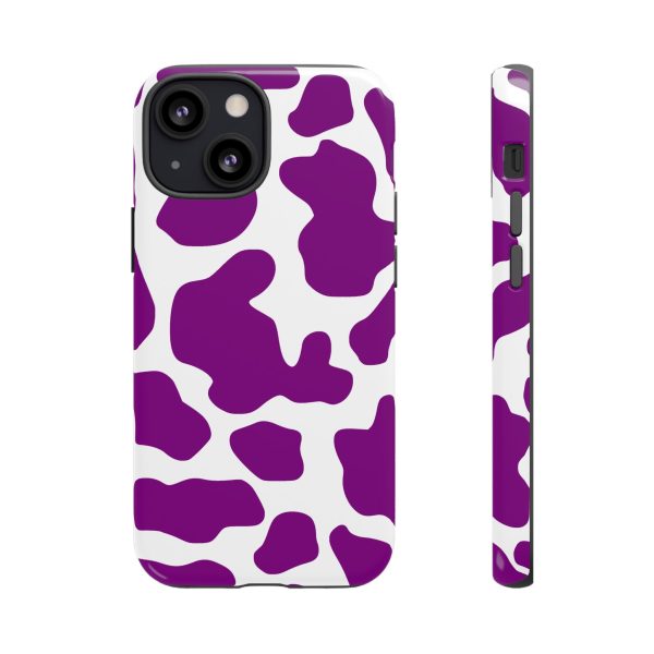 Purple Cow print phone Case iPhone Samsung Google - Image 9