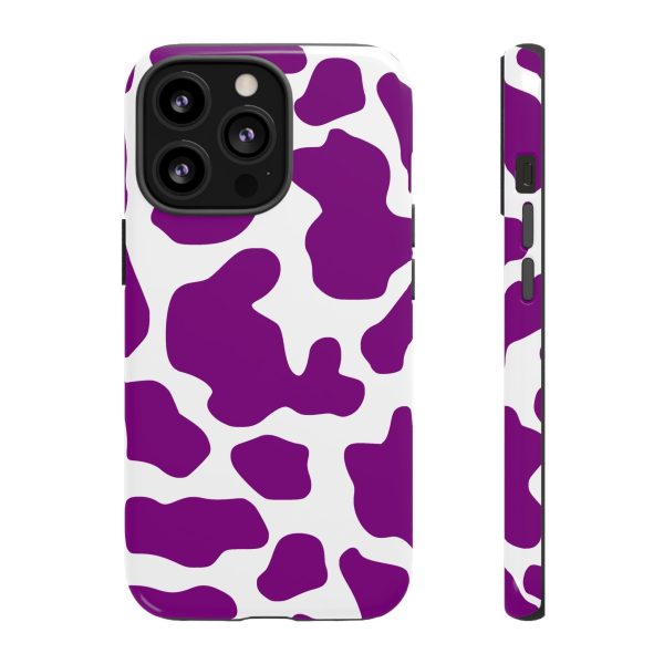 Purple Cow print phone Case iPhone Samsung Google - Image 10