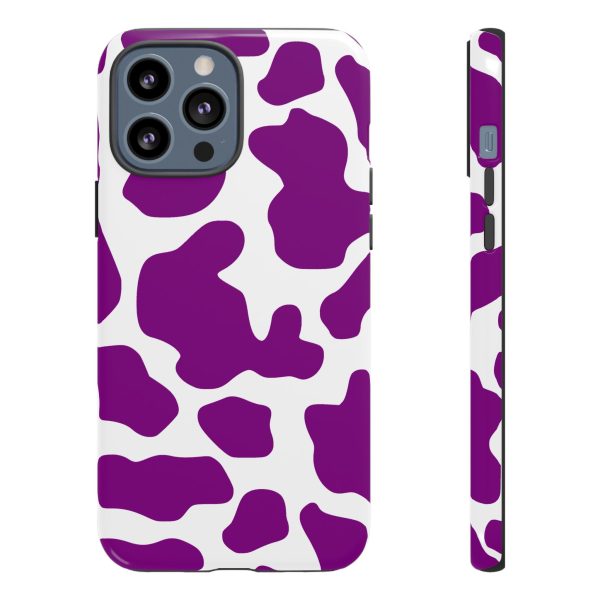 Purple Cow print phone Case iPhone Samsung Google - Image 11