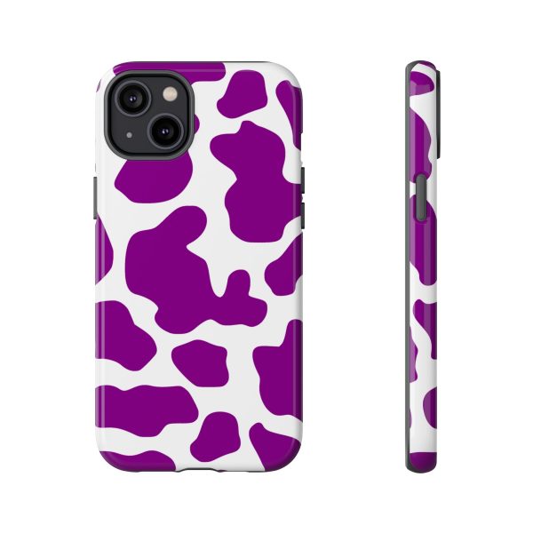 Purple Cow print phone Case iPhone Samsung Google - Image 24