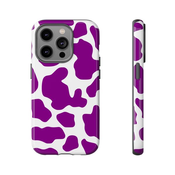 Purple Cow print phone Case iPhone Samsung Google - Image 23