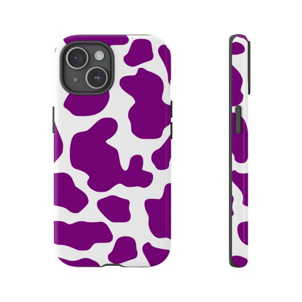 Purple Cow print phone Case iPhone Samsung Google - Image 31