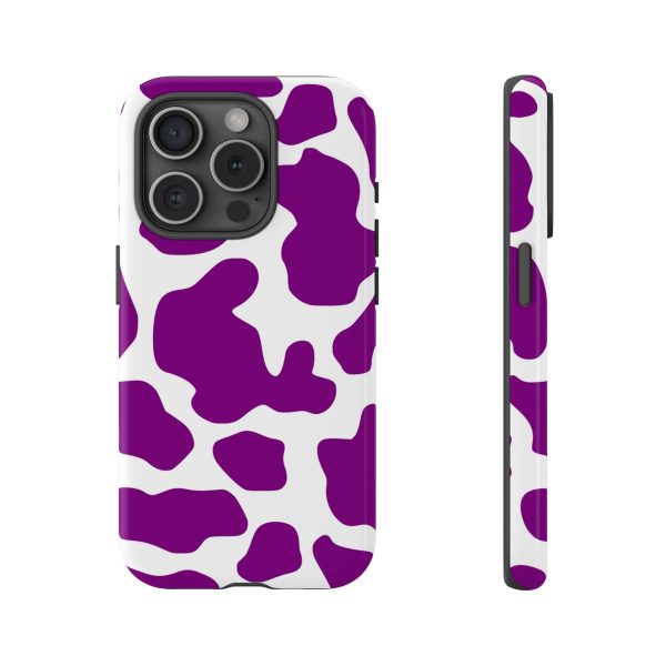 Purple Cow print phone Case iPhone Samsung Google - Image 33