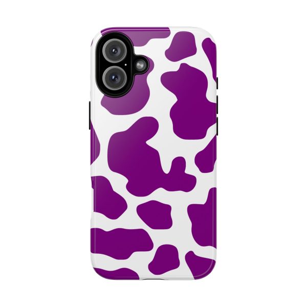 Purple Cow print phone Case iPhone Samsung Google - Image 41