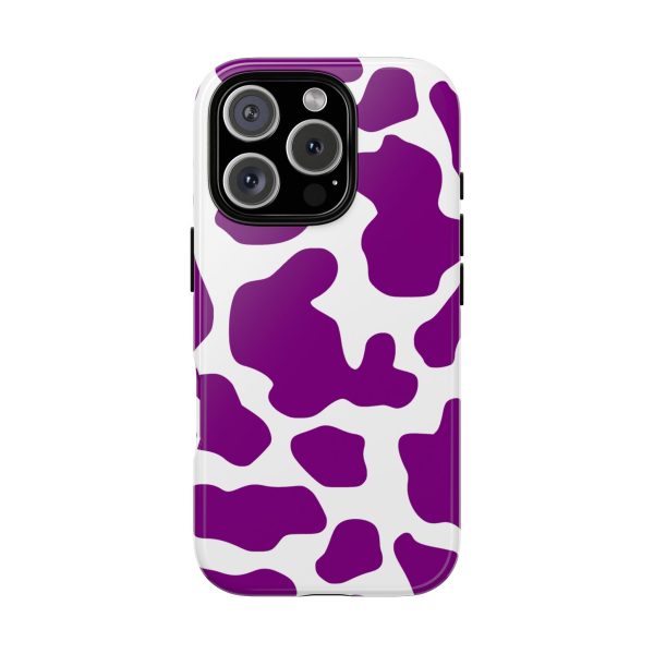 Purple Cow print phone Case iPhone Samsung Google - Image 42