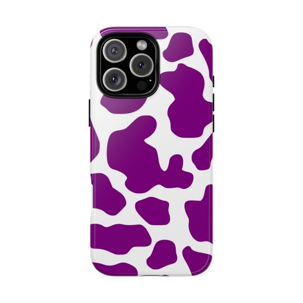 Purple Cow print phone Case iPhone Samsung Google - Image 43