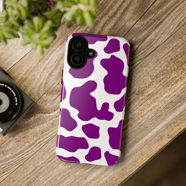 Purple Cow print phone Case iPhone Samsung Google - Image 45