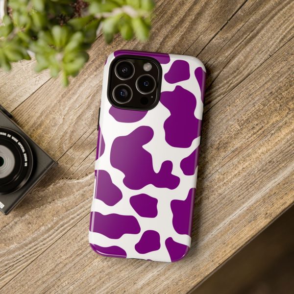 Purple Cow print phone Case iPhone Samsung Google - Image 47