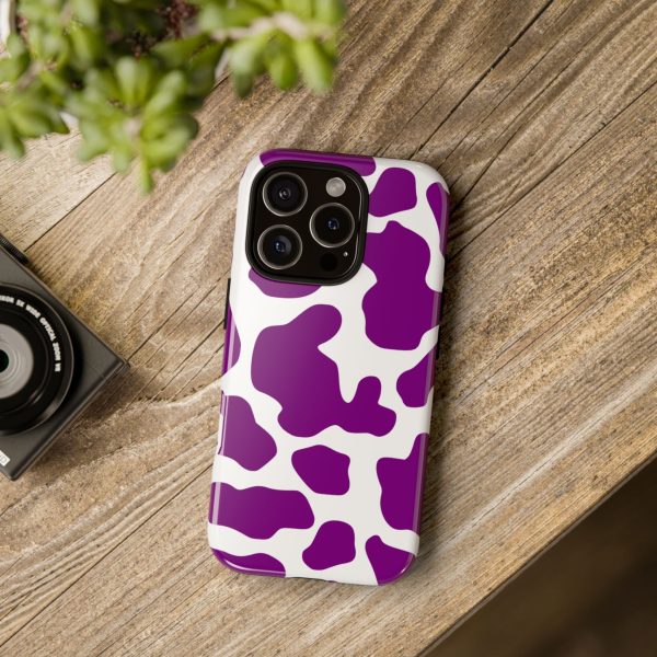 Purple Cow print phone Case iPhone Samsung Google - Image 46