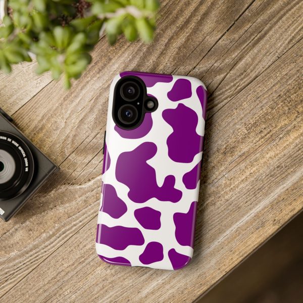 Purple Cow print phone Case iPhone Samsung Google - Image 44