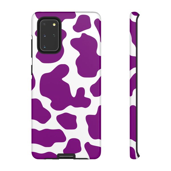 Purple Cow print phone Case iPhone Samsung Google - Image 3