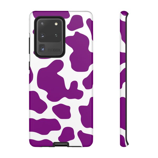 Purple Cow print phone Case iPhone Samsung Google - Image 2