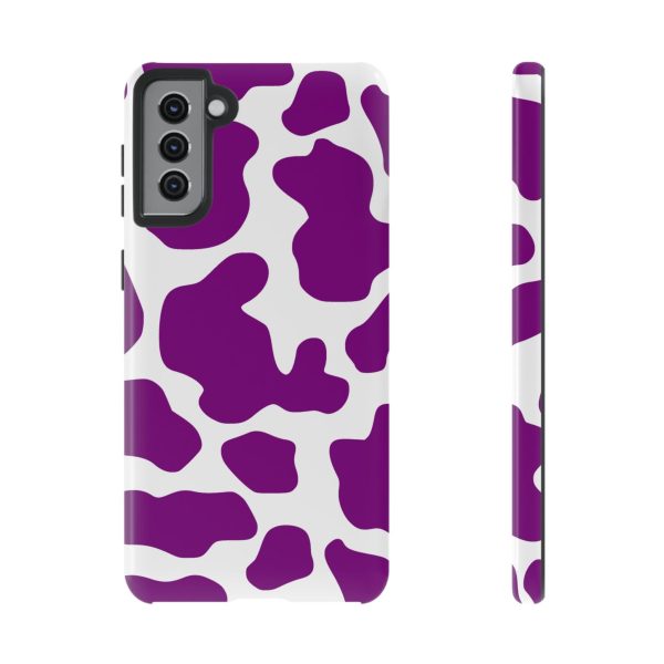 Purple Cow print phone Case iPhone Samsung Google - Image 13