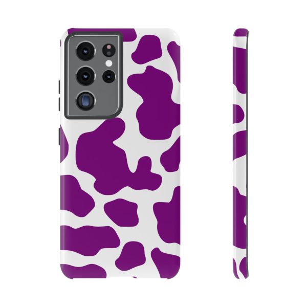 Purple Cow print phone Case iPhone Samsung Google - Image 14