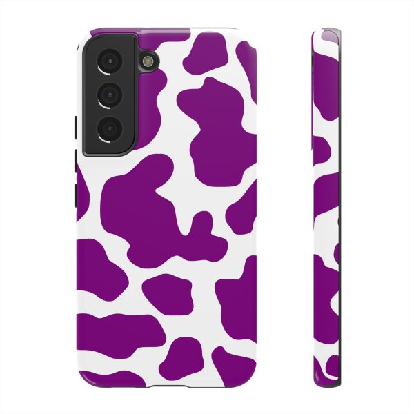 Purple Cow print phone Case iPhone Samsung Google - Image 19