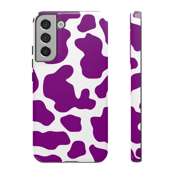 Purple Cow print phone Case iPhone Samsung Google - Image 20