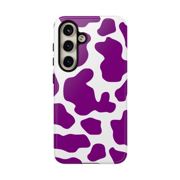 Purple Cow print phone Case iPhone Samsung Google - Image 35