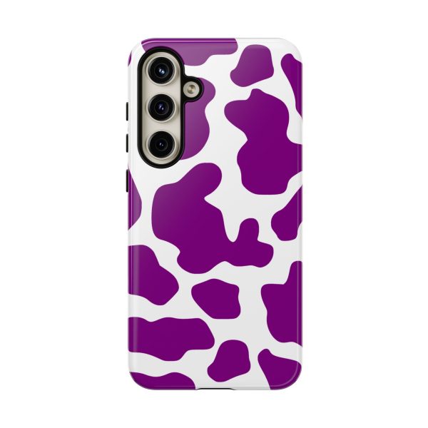 Purple Cow print phone Case iPhone Samsung Google - Image 36