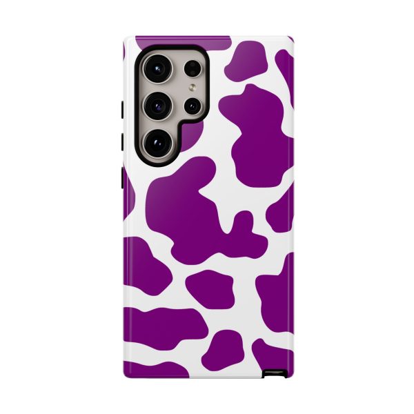 Purple Cow print phone Case iPhone Samsung Google - Image 37