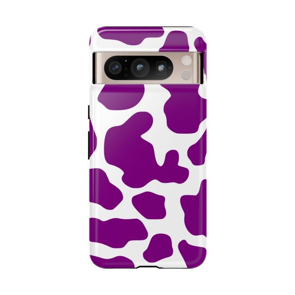 Purple Cow print phone Case iPhone Samsung Google - Image 38