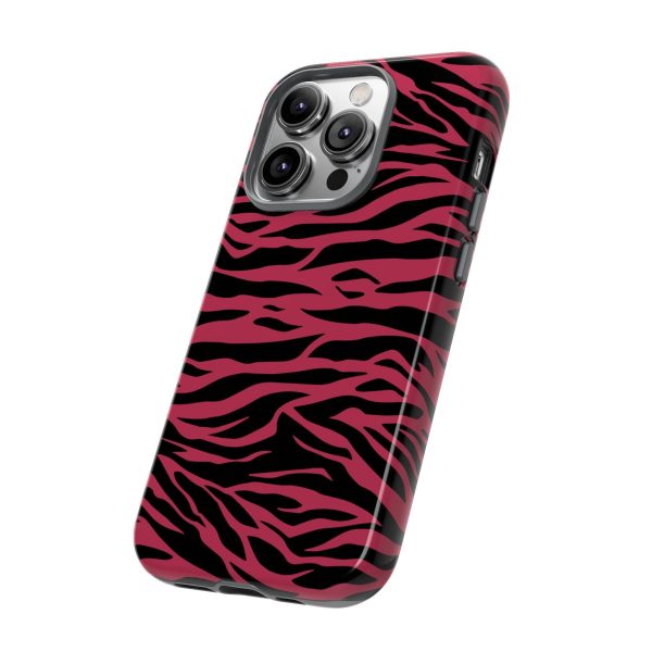 Viva Magenta Cute Wild Tiger Print Pattern Tough Phone Case - Image 45