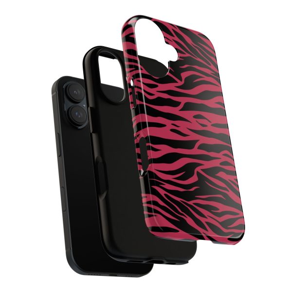 Viva Magenta Cute Wild Tiger Print Pattern Tough Phone Case - Image 59