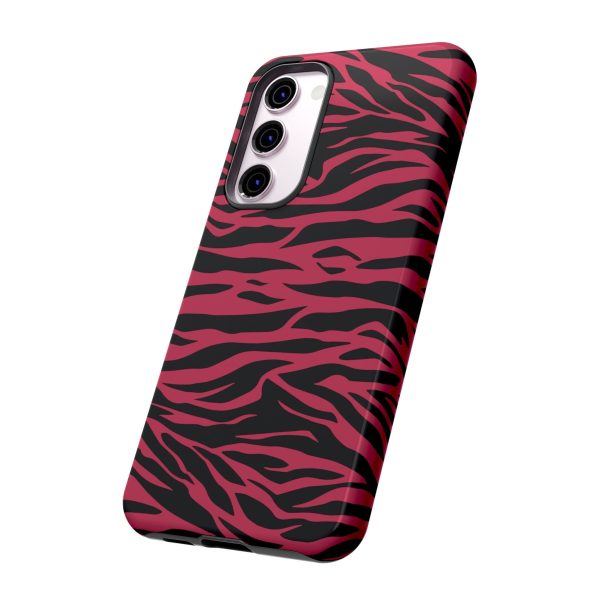 Viva Magenta Cute Wild Tiger Print Pattern Tough Phone Case - Image 49