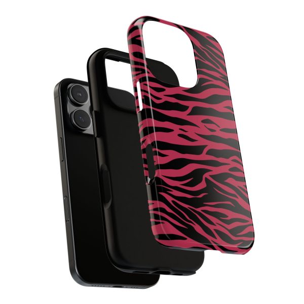 Viva Magenta Cute Wild Tiger Print Pattern Tough Phone Case - Image 65