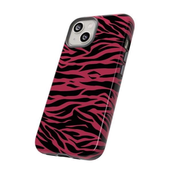 Viva Magenta Cute Wild Tiger Print Pattern Tough Phone Case - Image 44