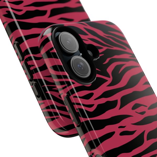 Viva Magenta Cute Wild Tiger Print Pattern Tough Phone Case - Image 58