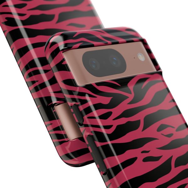 Viva Magenta Cute Wild Tiger Print Pattern Tough Phone Case - Image 57