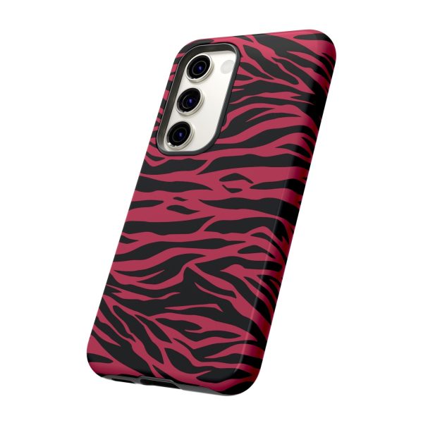 Viva Magenta Cute Wild Tiger Print Pattern Tough Phone Case - Image 48