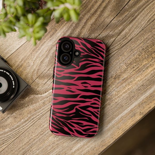 Viva Magenta Cute Wild Tiger Print Pattern Tough Phone Case - Image 60