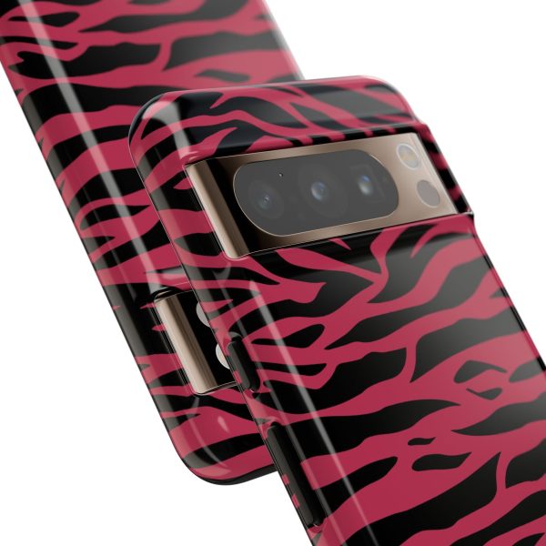 Viva Magenta Cute Wild Tiger Print Pattern Tough Phone Case - Image 56