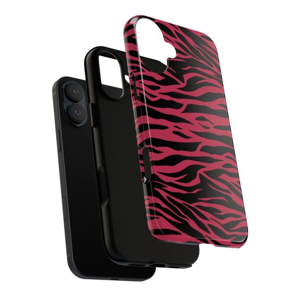 Viva Magenta Cute Wild Tiger Print Pattern Tough Phone Case - Image 62