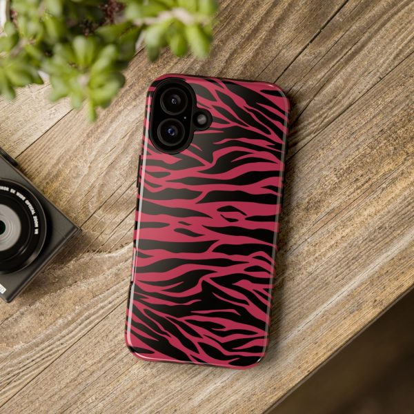 Viva Magenta Cute Wild Tiger Print Pattern Tough Phone Case - Image 63