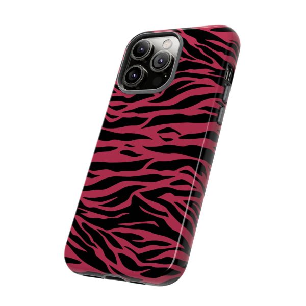 Viva Magenta Cute Wild Tiger Print Pattern Tough Phone Case - Image 47