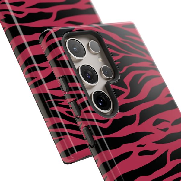 Viva Magenta Cute Wild Tiger Print Pattern Tough Phone Case - Image 55