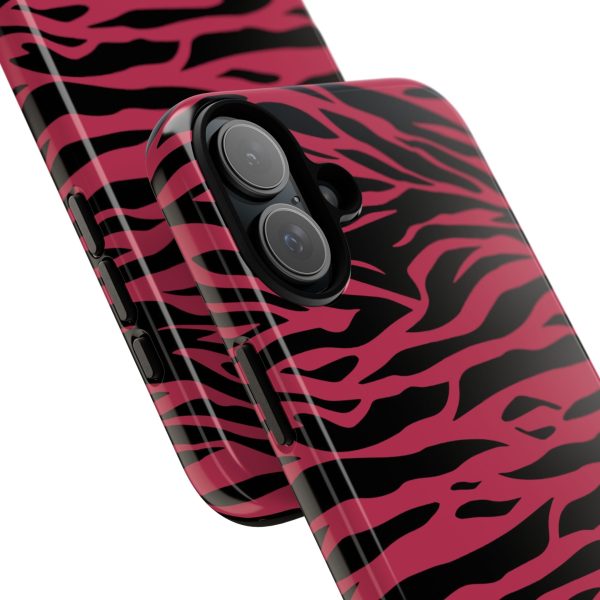 Viva Magenta Cute Wild Tiger Print Pattern Tough Phone Case - Image 61