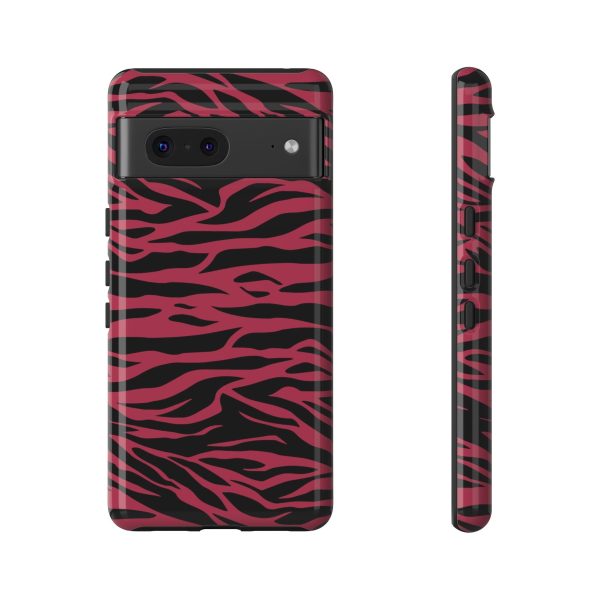 Viva Magenta Cute Wild Tiger Print Pattern Tough Phone Case - Image 29