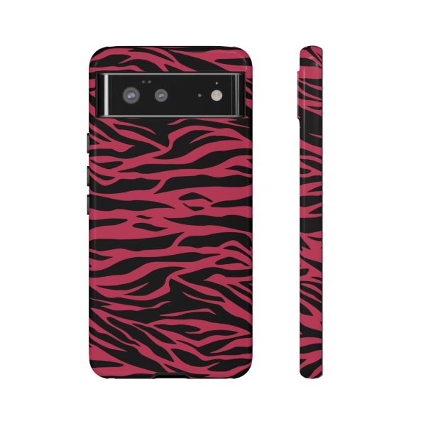 Viva Magenta Cute Wild Tiger Print Pattern Tough Phone Case - Image 16