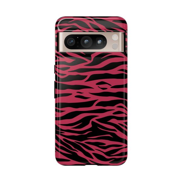 Viva Magenta Cute Wild Tiger Print Pattern Tough Phone Case - Image 38