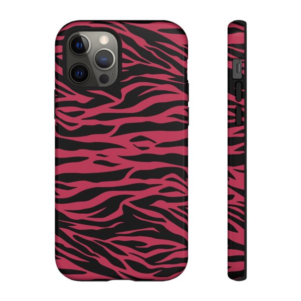 Viva Magenta Cute Wild Tiger Print Pattern Tough Phone Case - Image 6