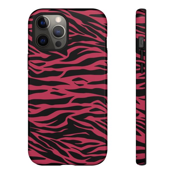 Viva Magenta Cute Wild Tiger Print Pattern Tough Phone Case - Image 7